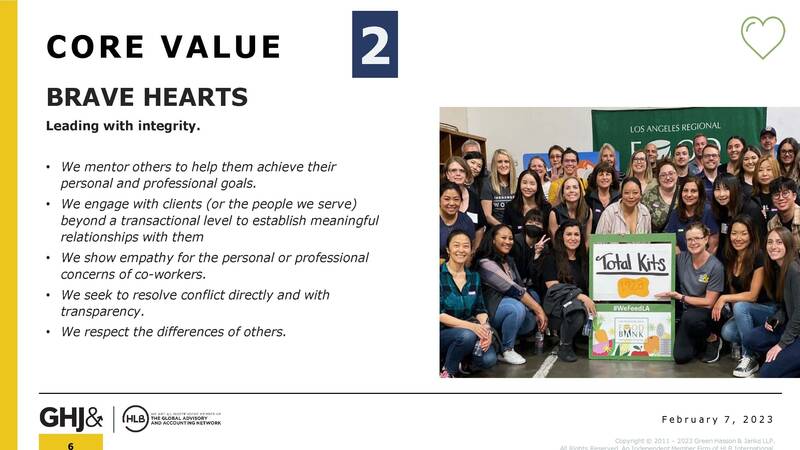 Vision and Values 2023 Page 06 BRAVE HEARTS