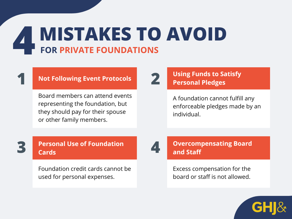 4 mistakes to avoid for private foundations