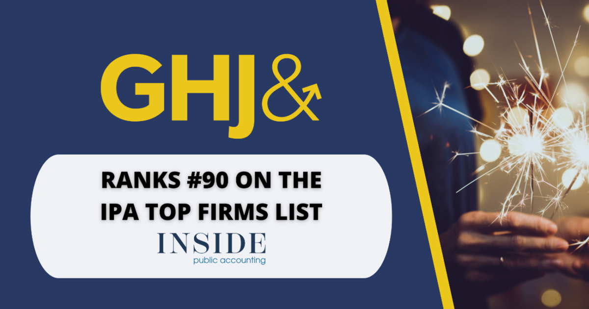 GHJ Named One of INSIDE Public Accounting’s Top 100 Firms - GHJ