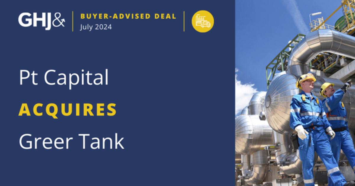 Pt Capital Acquires Greer Tank - GHJ